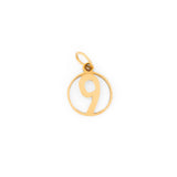Number "9" 14K Gold Charm