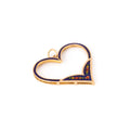 Enamel Large Heart and 14k Gold Charm