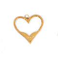 Enamel Large Heart and 14k Gold Charm