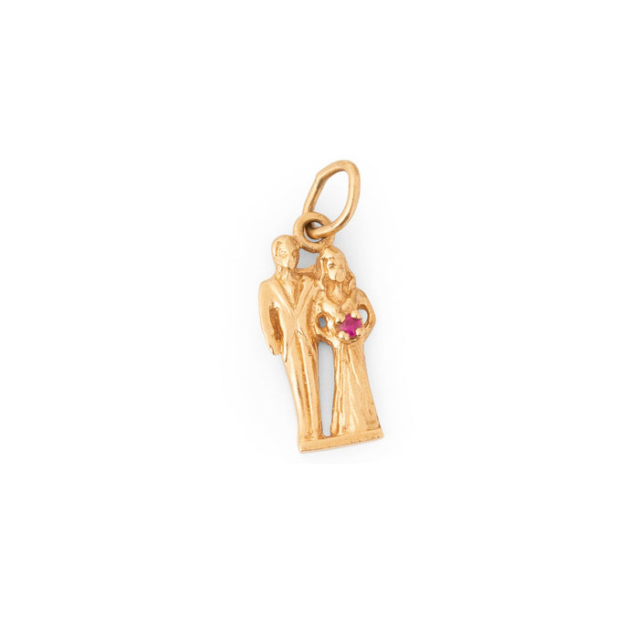 Bride and Groom 10K Yellow Gold Charm