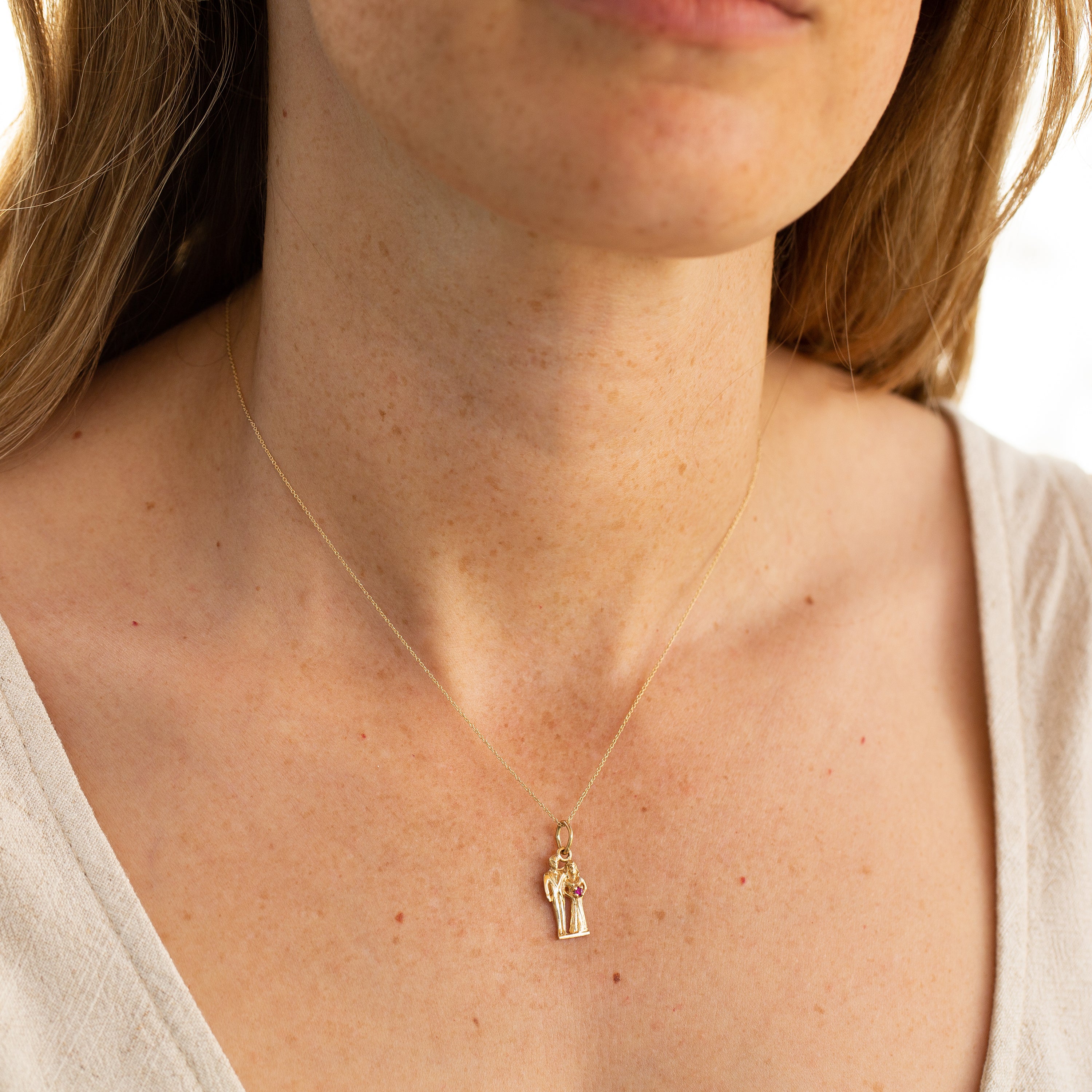 Bride and Groom 10K Yellow Gold Charm