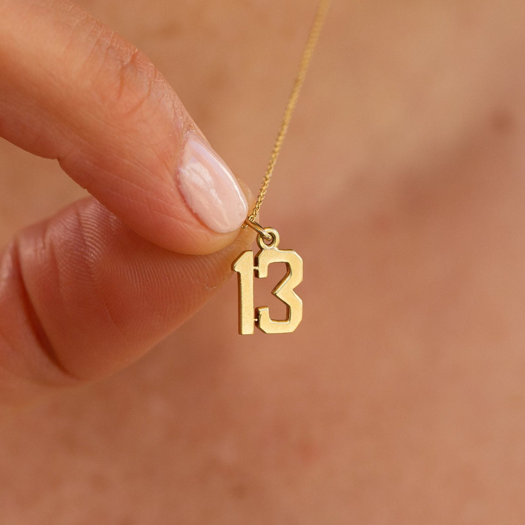 13 Charm - Gold Filled