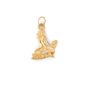 Double-sided 14K Gold Virgo Zodiac Charm