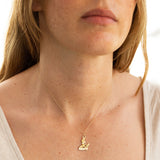 Double-sided 14K Gold Virgo Zodiac Charm