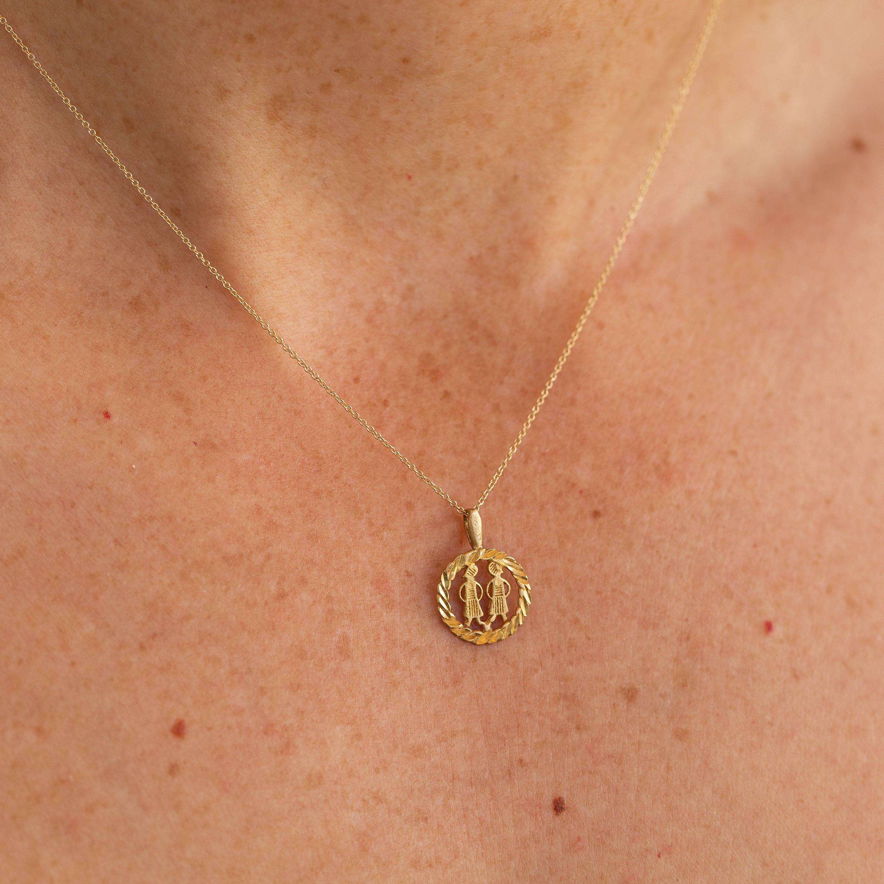 Petite 14K Gold Gemini Zodiac Charm