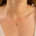 Tiger's Eye Heart, Diamond, and 14k Gold Charm