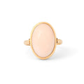 Angel Skin Coral and 14k Gold Ring