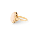 Angel Skin Coral and 14k Gold Ring