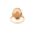 Angel Skin Coral and 14k Gold Ring