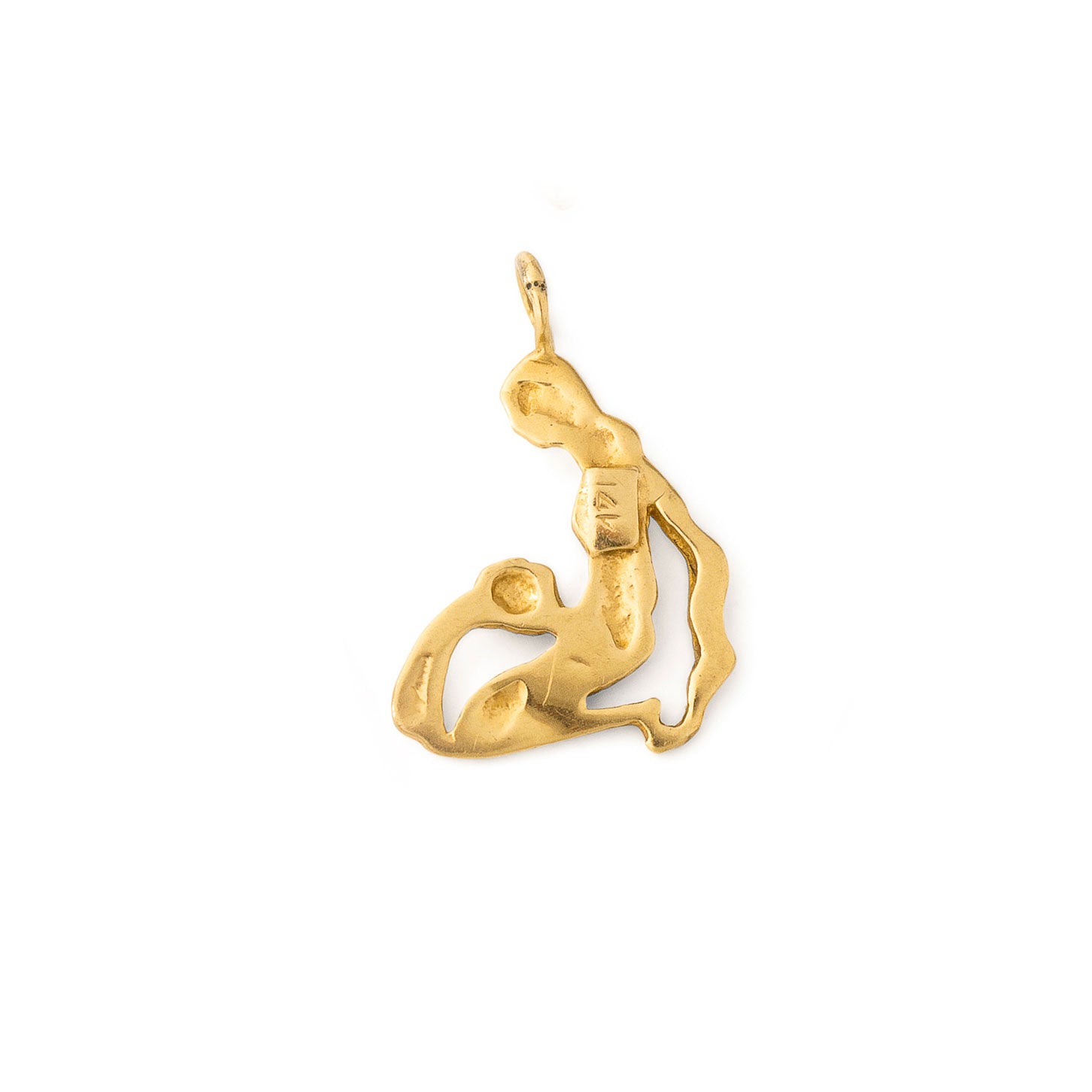 Female Aquarius 14K Gold Zodiac Charm