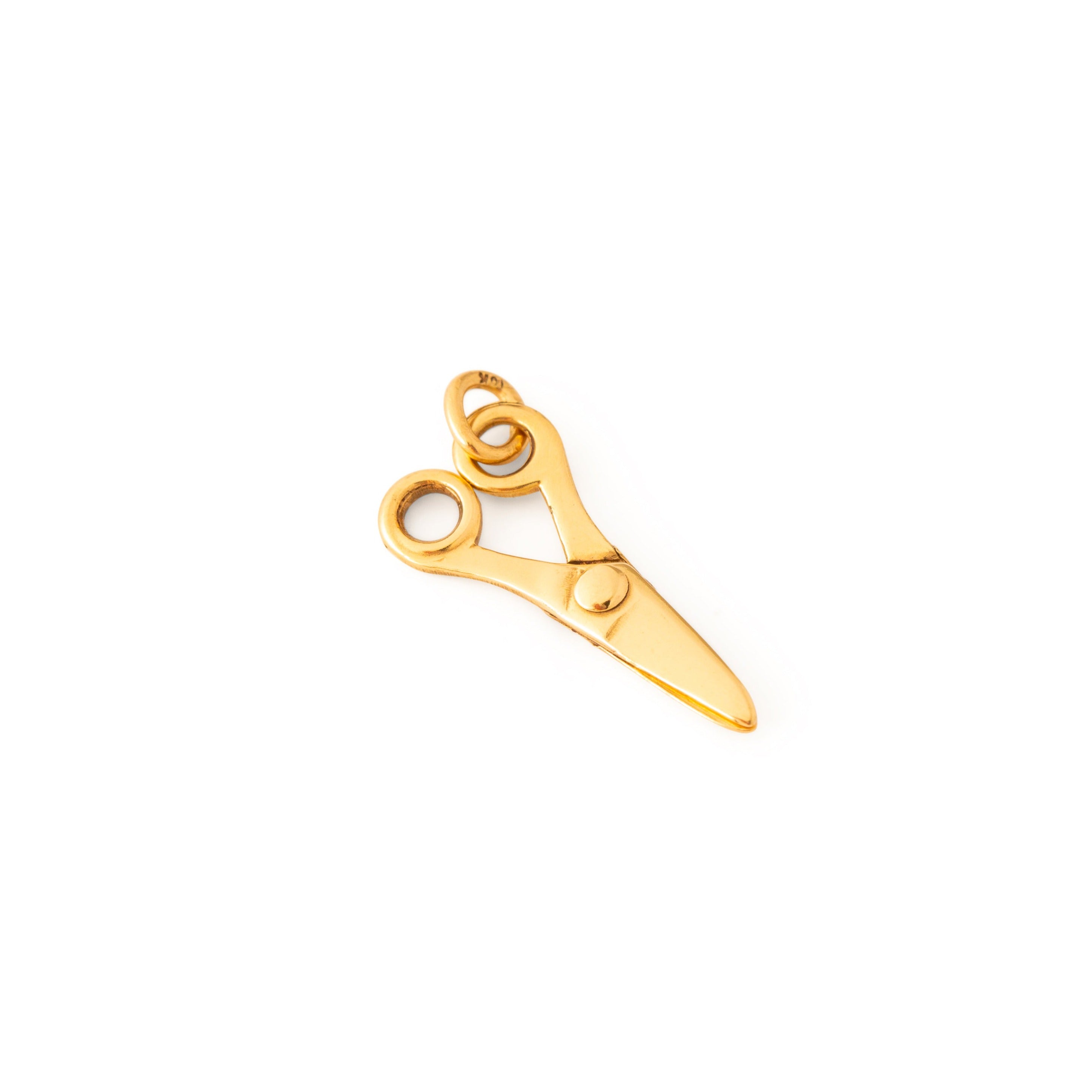 Movable Scissor 10k Gold Charm