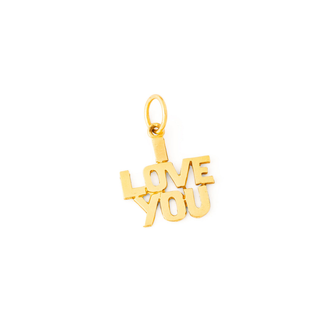 "I Love You" 14k Gold Charm