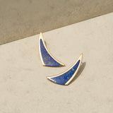 Lapis Lazuli Inlay and 14k Gold Earrings