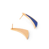 Lapis Lazuli Inlay and 14k Gold Earrings
