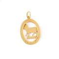 English 9k Gold Aries Zodiac Charm