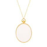 English Glass and 9k Gold Open Locket