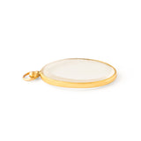 English Glass and 9k Gold Open Locket