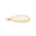 English Glass and 9k Gold Open Locket