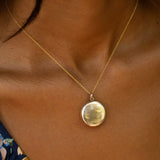 Accordion Folding 9k Gold Round Locket