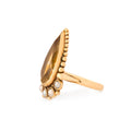 Dutch Citrine and Pearl Elongated Ring