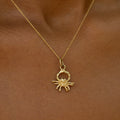 Crab Cancer Textured 14k Gold Zodiac Charm