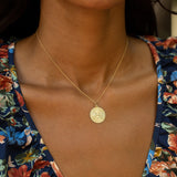 Virgo Disc Zodiac 14k Gold Charm