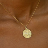 Virgo Disc Zodiac 14k Gold Charm