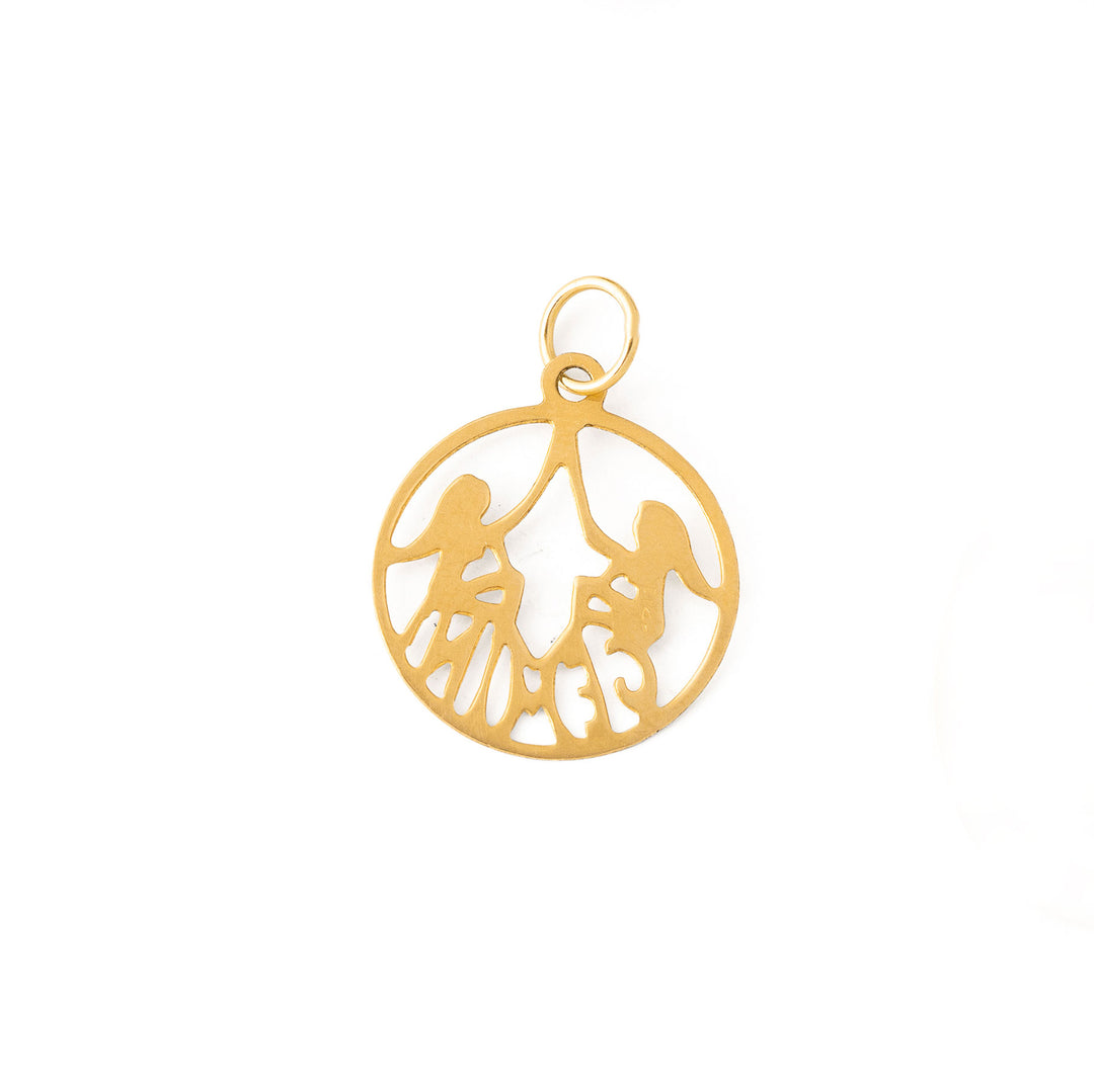 Petite Gemini 14k Gold Zodiac Charm