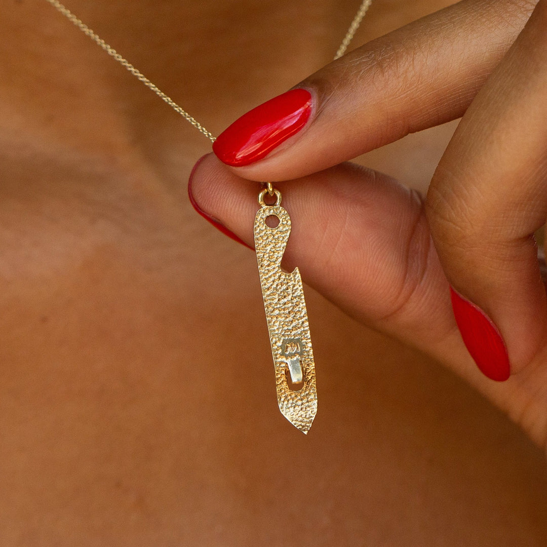 Bottle and Can Opener 14K Gold Charm