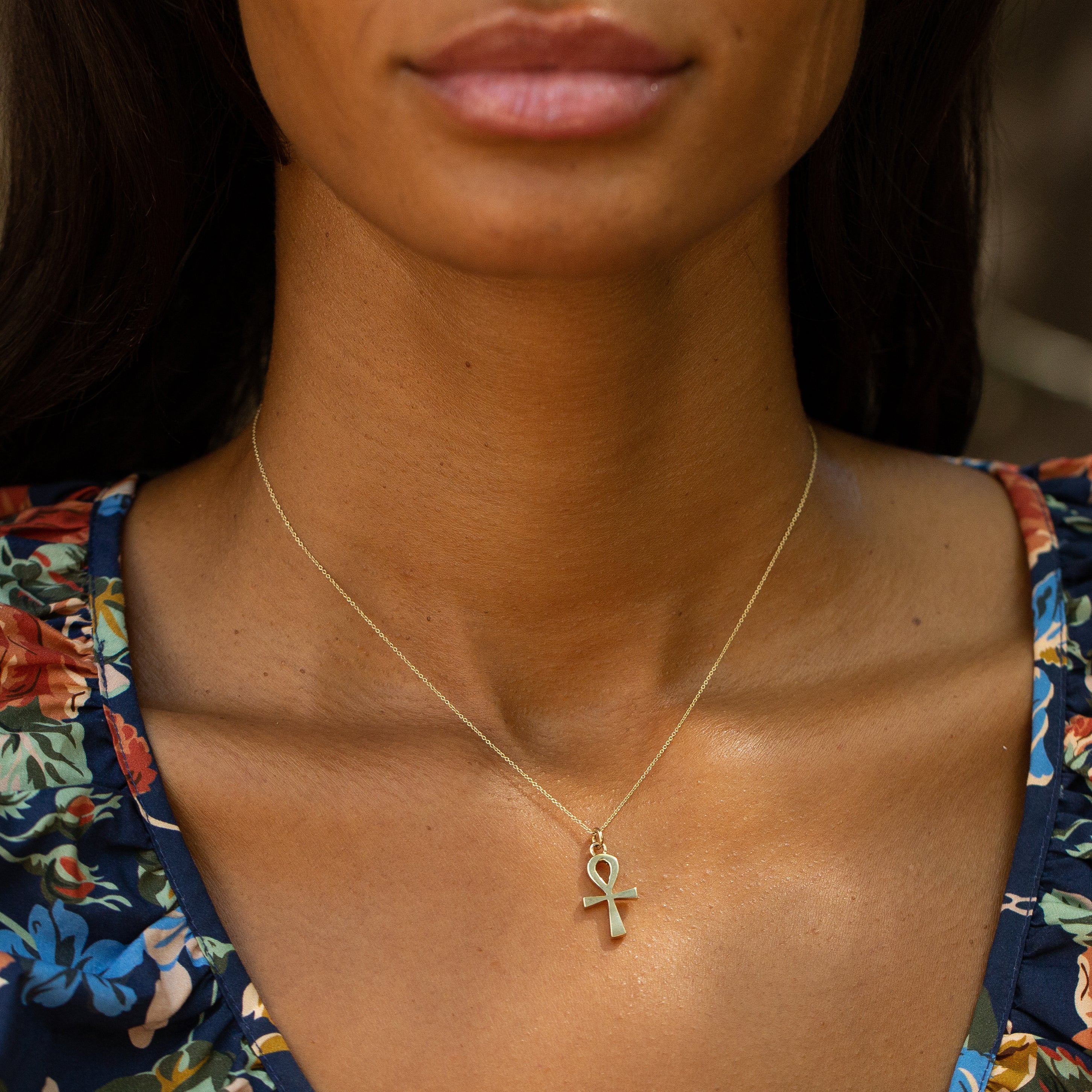 Ankh 14K Gold Charm