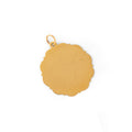 Large Pisces 14k Gold Disc Zodiac Charm