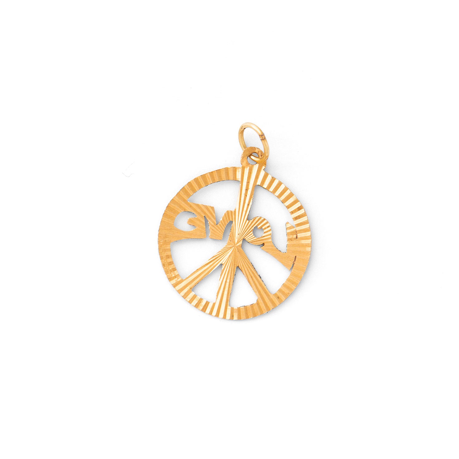 Peace and Love 14k Gold Charm