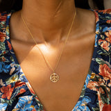 Peace and Love 14k Gold Charm