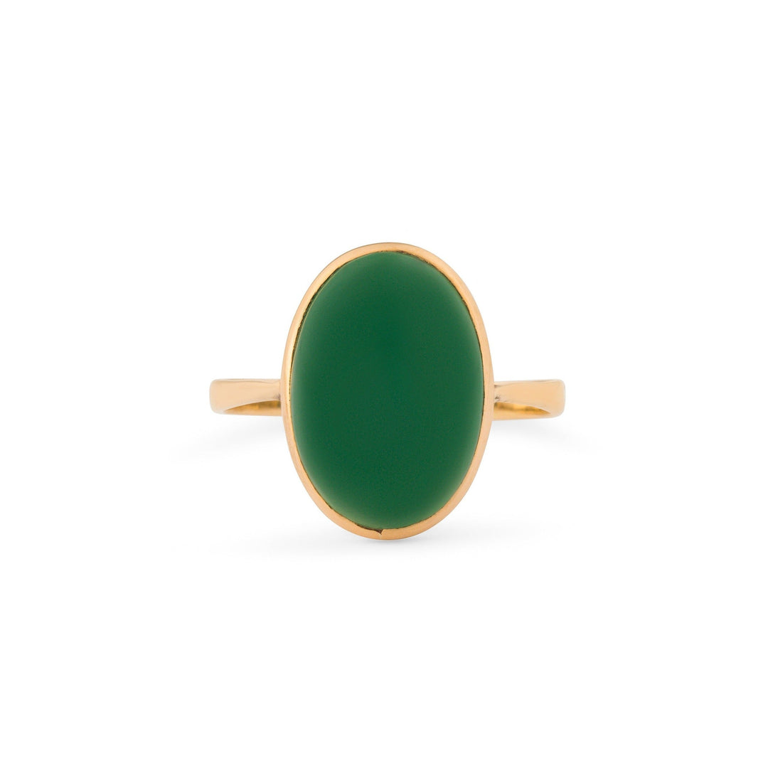 English Chalcedony And 9k Gold Ring