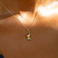 Italian Enamel and 18K Gold Bird's Head Charm
