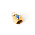 Enamel Forget-Me-Not Flower and 18k Gold Bell Charm