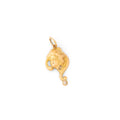Art Nouveau Woman's Head Diamond and 12k Gold Charm