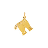Victorian "No No 1000 Times No" Underwear 14K Gold Charm