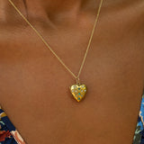 Victorian Turquoise, Pearl, and 14k Gold Heart-Shaped Locket