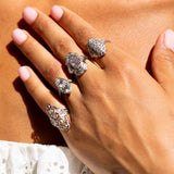 Edwardian Old Mine Cut Diamond And 14k Gold Navette Ring