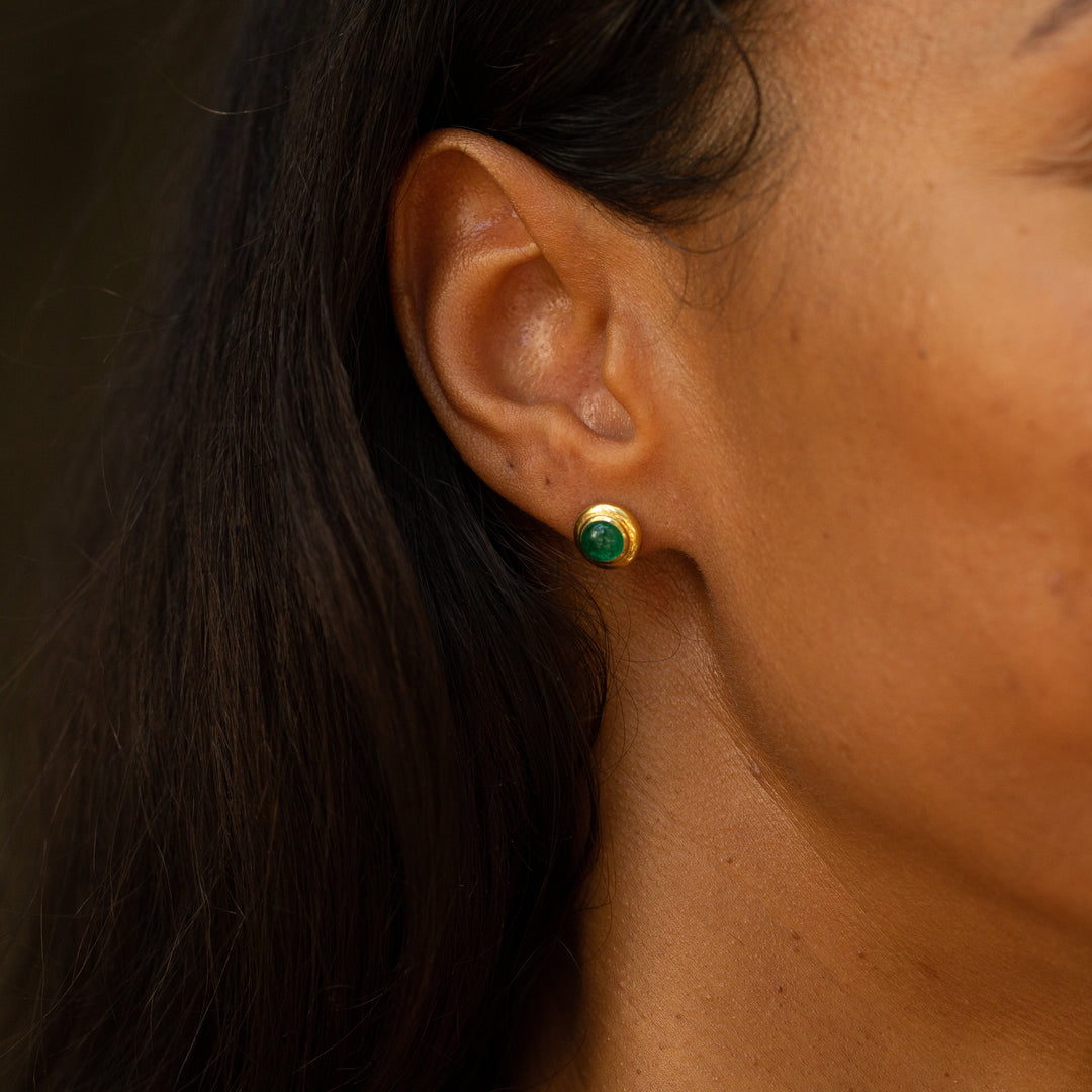 Emerald, Sapphire, and 18k Yellow Gold Convertible Earrings