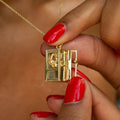 Movable 14k Gold Phone Booth Charm