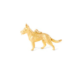 English Large German Shepard Dog 9k Gold Charm