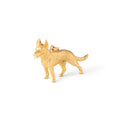 English Large German Shepard Dog 9k Gold Charm
