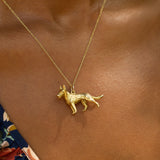 English Large German Shepard Dog 9k Gold Charm