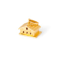 Movable House Charm in 18k Gold and Enamel