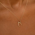 Wishbone 14k Gold Charm