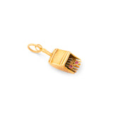 Ruby and 14k Gold Berry Rake Charm