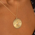 Large Leo Disc 14k Gold Zodiac Charm