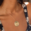 Large Leo Disc 14k Gold Zodiac Charm